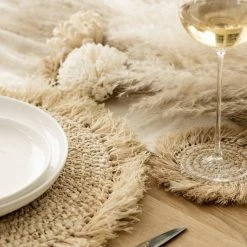 FAIRE Raffia Coasters, Set Of 4 New Kitchen