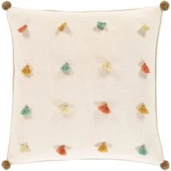 Surya Rainbow Pom Pom Pillow Best Sellers