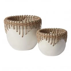 Accent Decor Rattan Dream Pot