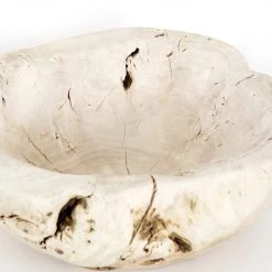 Fourhands Best Sellers Reclaimed Wood Bowl, Ivory