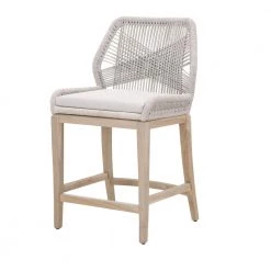 Essentials For Living Rope Me In Outdoor Bar + Counter Stool New Outdoor