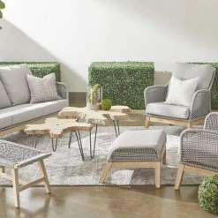 Essentials For Living Rope Me In Outdoor Footstool