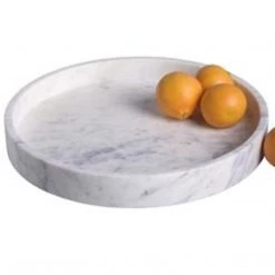 BIDK HOME New Kitchen Round Marble Tray
