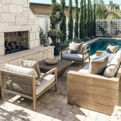 Fourhands New Outdoor Sherwood Outdoor Chair, Washed Brown