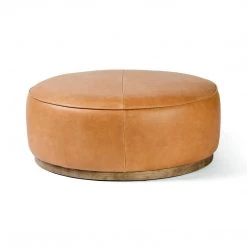 Fourhands Sinclair Large Round Ottoman Best Sellers