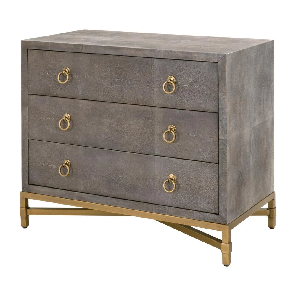 Essentials For Living Best Sellers Strand Shagreen 3-Drawer Nightstand