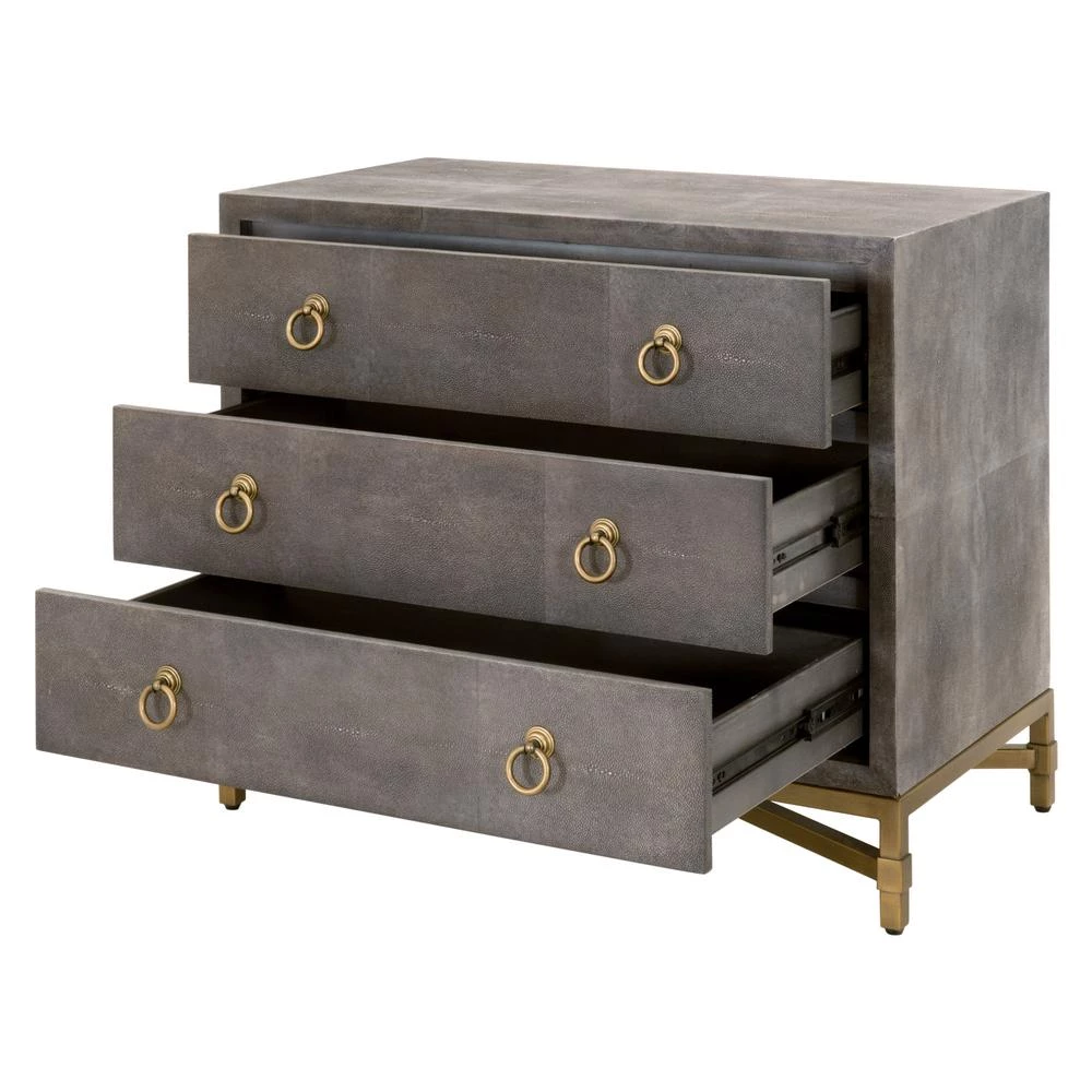 Essentials For Living Best Sellers Strand Shagreen 3-Drawer Nightstand