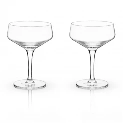 True Brands Swoop Crystal Coupe Glass New Kitchen