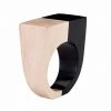 Bodrum Linens Best Sellers Two-Faced Napkin Ring Black