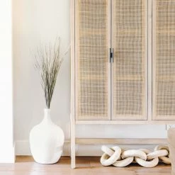 ETU HOME New Home Decor White Demi Vase