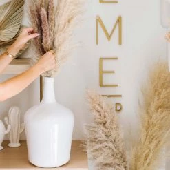 ETU HOME New Home Decor White Demi Vase