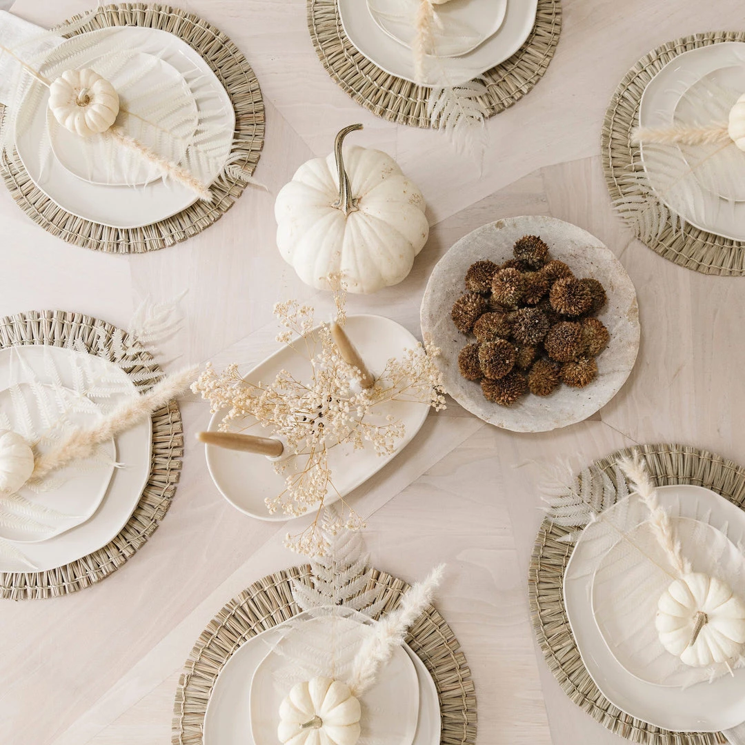 CREATIVE CO OP White Fern Leaves