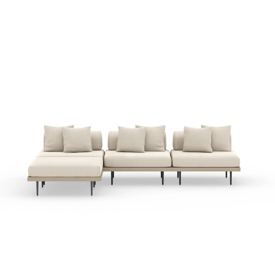 Fourhands New Outdoor Yves Outdoor 3-Pc Sectional