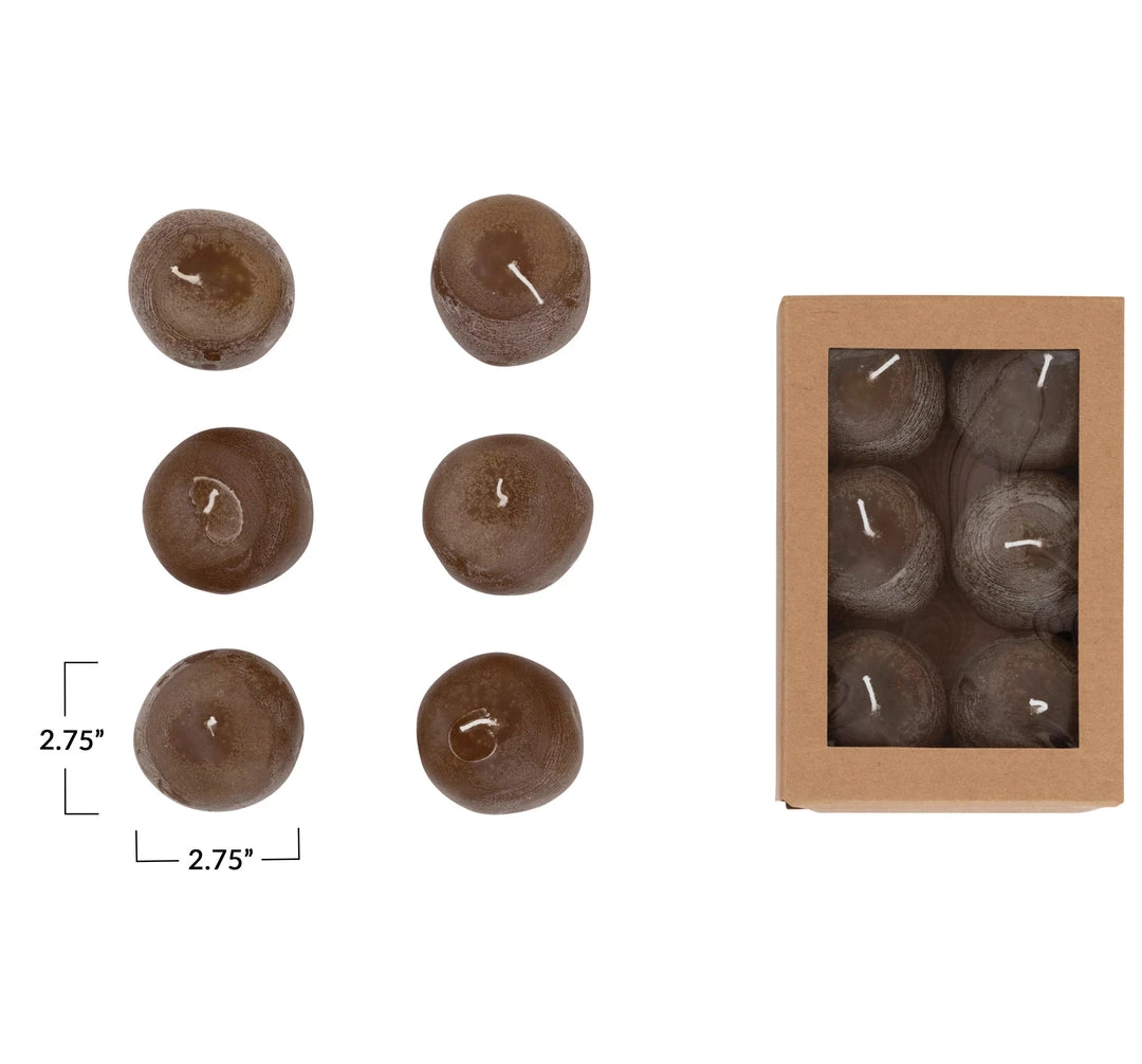 Creative Co Op Unscented Stone Shaped Votive Candles In Box