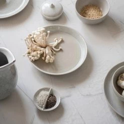 Bloomingville Stoneware Pitcher With Reactive Glaze, Bone Color New Kitchen