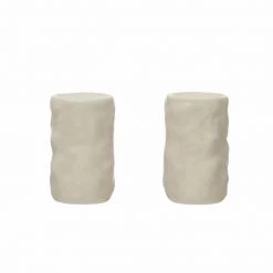 Bloomingville Sculpted Stoneware Salt And Pepper Shakers